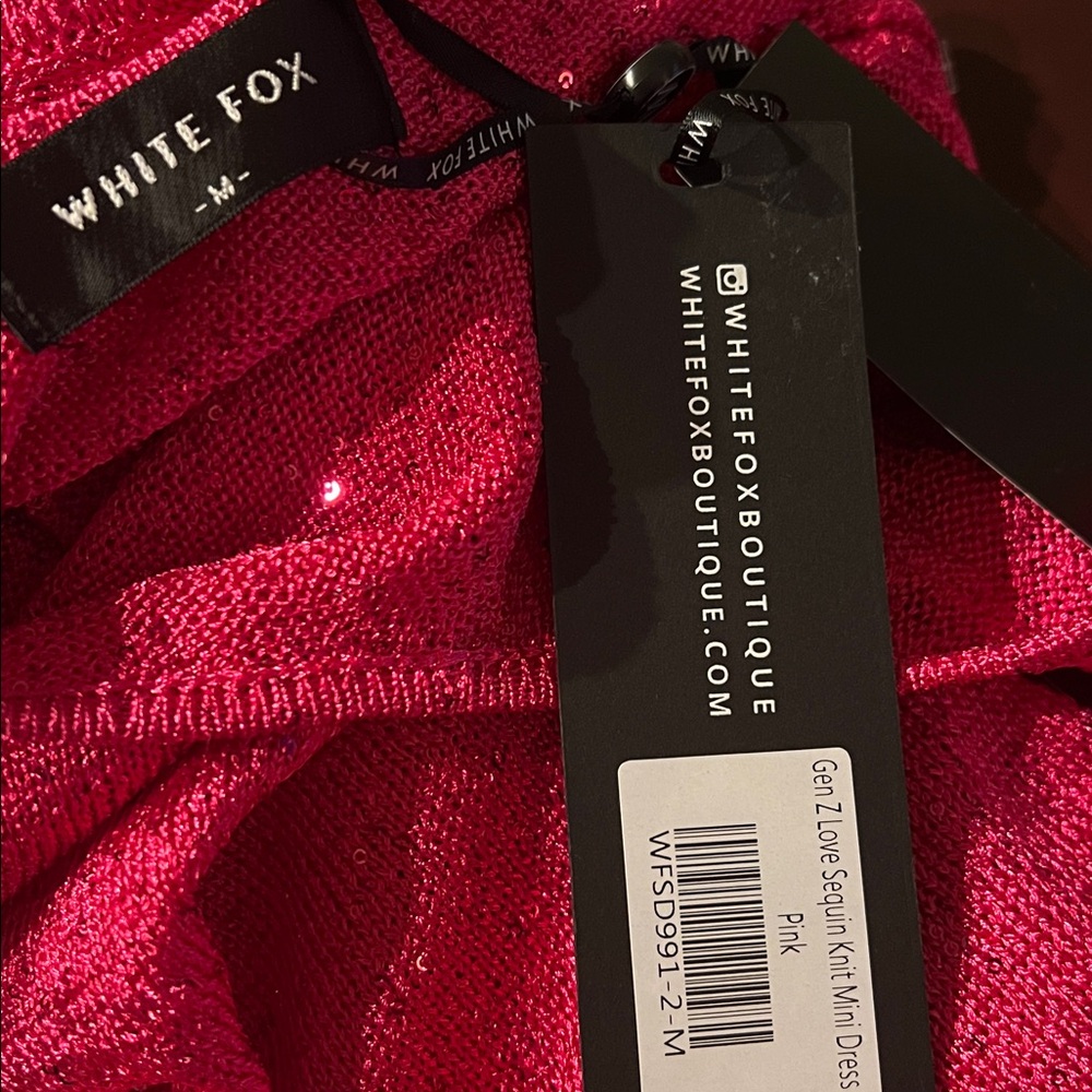NWT White Fox Boutique Gen Z Love Sequin Knit Mini Dress medium - Picture 5 of 12